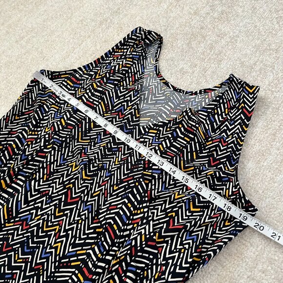 Title Nine Sleeveless Printed Dress With Pockets L - Picture 6 of 9